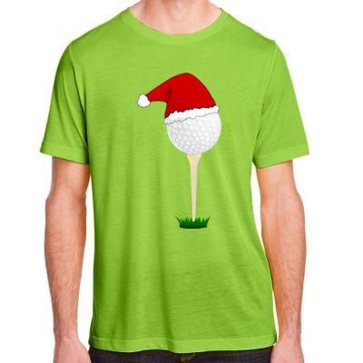 Christmas Golf Ball Santa Hat Cool Gift Adult ChromaSoft Performance T-Shirt