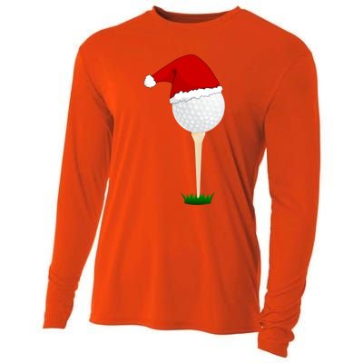 Christmas Golf Ball Santa Hat Cool Gift Cooling Performance Long Sleeve Crew