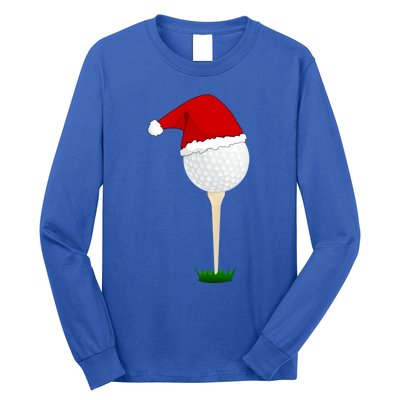 Christmas Golf Ball Santa Hat Cool Gift Long Sleeve Shirt