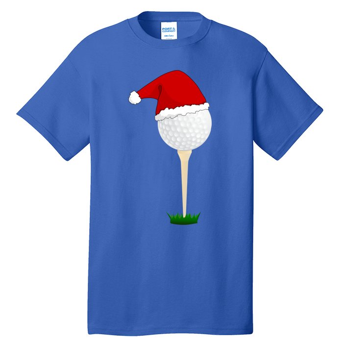 Christmas Golf Ball Santa Hat Cool Gift Tall T-Shirt