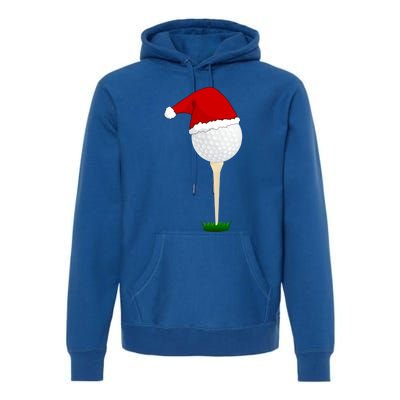 Christmas Golf Ball Santa Hat Cool Gift Premium Hoodie