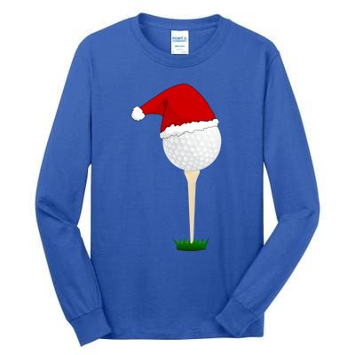 Christmas Golf Ball Santa Hat Cool Gift Tall Long Sleeve T-Shirt