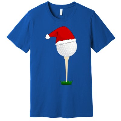 Christmas Golf Ball Santa Hat Cool Gift Premium T-Shirt