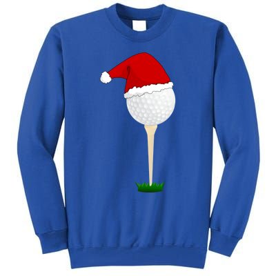 Christmas Golf Ball Santa Hat Cool Gift Tall Sweatshirt