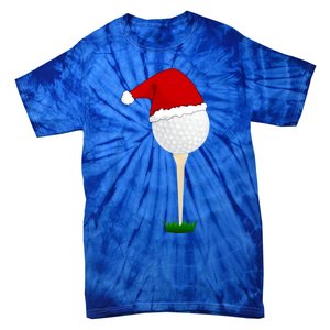 Christmas Golf Ball Santa Hat Cool Gift Tie-Dye T-Shirt