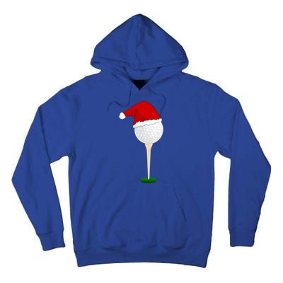 Christmas Golf Ball Santa Hat Cool Gift Tall Hoodie