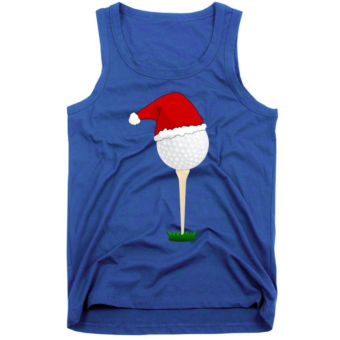 Christmas Golf Ball Santa Hat Cool Gift Tank Top