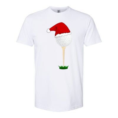 Christmas Golf Ball Santa Hat Cool Gift Softstyle® CVC T-Shirt