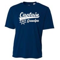 Captain Grandpa Boating Anchors & Wheel | Boat Captain Cooling Performance Crew T-Shirt