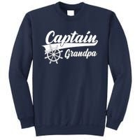 Captain Grandpa Boating Anchors & Wheel | Boat Captain Sweatshirt