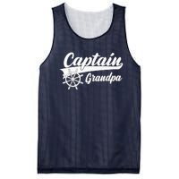 Captain Grandpa Boating Anchors & Wheel | Boat Captain Mesh Reversible Basketball Jersey Tank