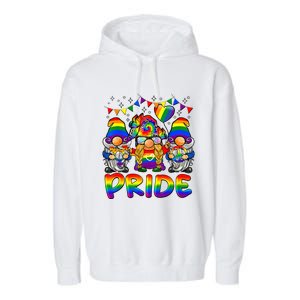 Cute Gay Bisexual Transsexual Gnomes LGBTQ Pride Ally Garment-Dyed Fleece Hoodie