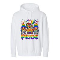 Cute Gay Bisexual Transsexual Gnomes LGBTQ Pride Ally Garment-Dyed Fleece Hoodie