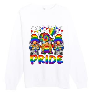 Cute Gay Bisexual Transsexual Gnomes LGBTQ Pride Ally Premium Crewneck Sweatshirt