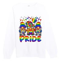 Cute Gay Bisexual Transsexual Gnomes LGBTQ Pride Ally Premium Crewneck Sweatshirt