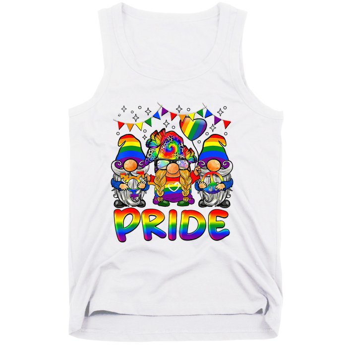 Cute Gay Bisexual Transsexual Gnomes LGBTQ Pride Ally Tank Top