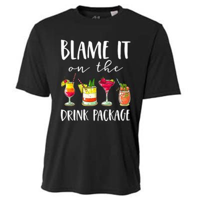 Cruise Gifts Blame It On The Drink Package Cooling Performance Crew T-Shirt