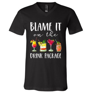 Cruise Gifts Blame It On The Drink Package V-Neck T-Shirt