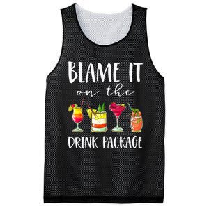 Cruise Gifts Blame It On The Drink Package Mesh Reversible Basketball Jersey Tank