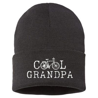 Cool Grandpa Bicycle Grandpa Cycling Grandpa Bike Sustainable Knit Beanie