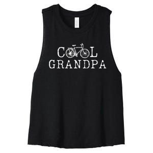 Cool Grandpa Bicycle Grandpa Cycling Grandpa Bike Women's Racerback Cropped Tank