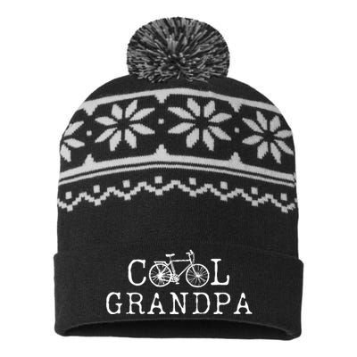 Cool Grandpa Bicycle Grandpa Cycling Grandpa Bike USA-Made Snowflake Beanie