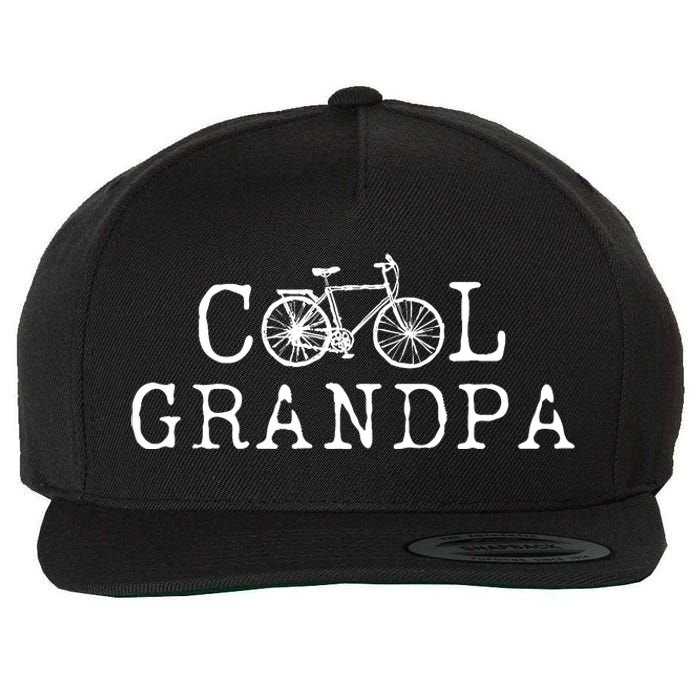 Cool Grandpa Bicycle Grandpa Cycling Grandpa Bike Wool Snapback Cap