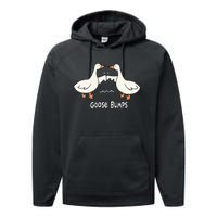 Cute Goose Bumps Funny Animal Pun Lover Performance Fleece Hoodie