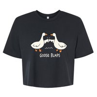 Cute Goose Bumps Funny Animal Pun Lover Bella+Canvas Jersey Crop Tee