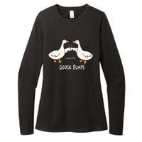 Cute Goose Bumps Funny Animal Pun Lover Womens CVC Long Sleeve Shirt