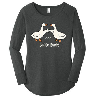 Cute Goose Bumps Funny Animal Pun Lover Women's Perfect Tri Tunic Long Sleeve Shirt