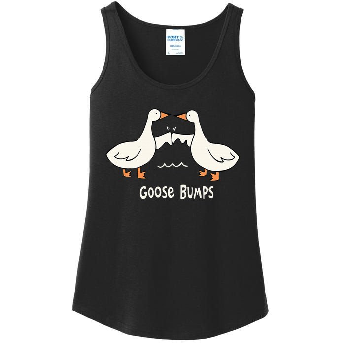 Cute Goose Bumps Funny Animal Pun Lover Ladies Essential Tank