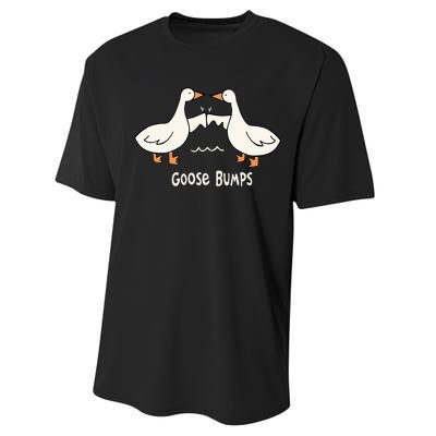 Cute Goose Bumps Funny Animal Pun Lover Performance Sprint T-Shirt