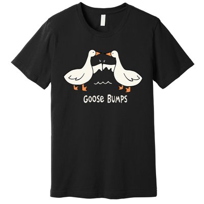 Cute Goose Bumps Funny Animal Pun Lover Premium T-Shirt