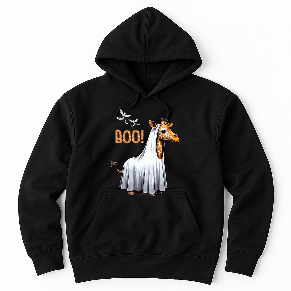 Cute Giraffe Boo Halloween Costume Zoo Lover Hoodie