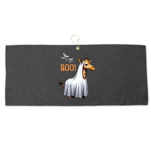 Cute Giraffe Boo Halloween Costume Zoo Lover Large Microfiber Waffle Golf Towel