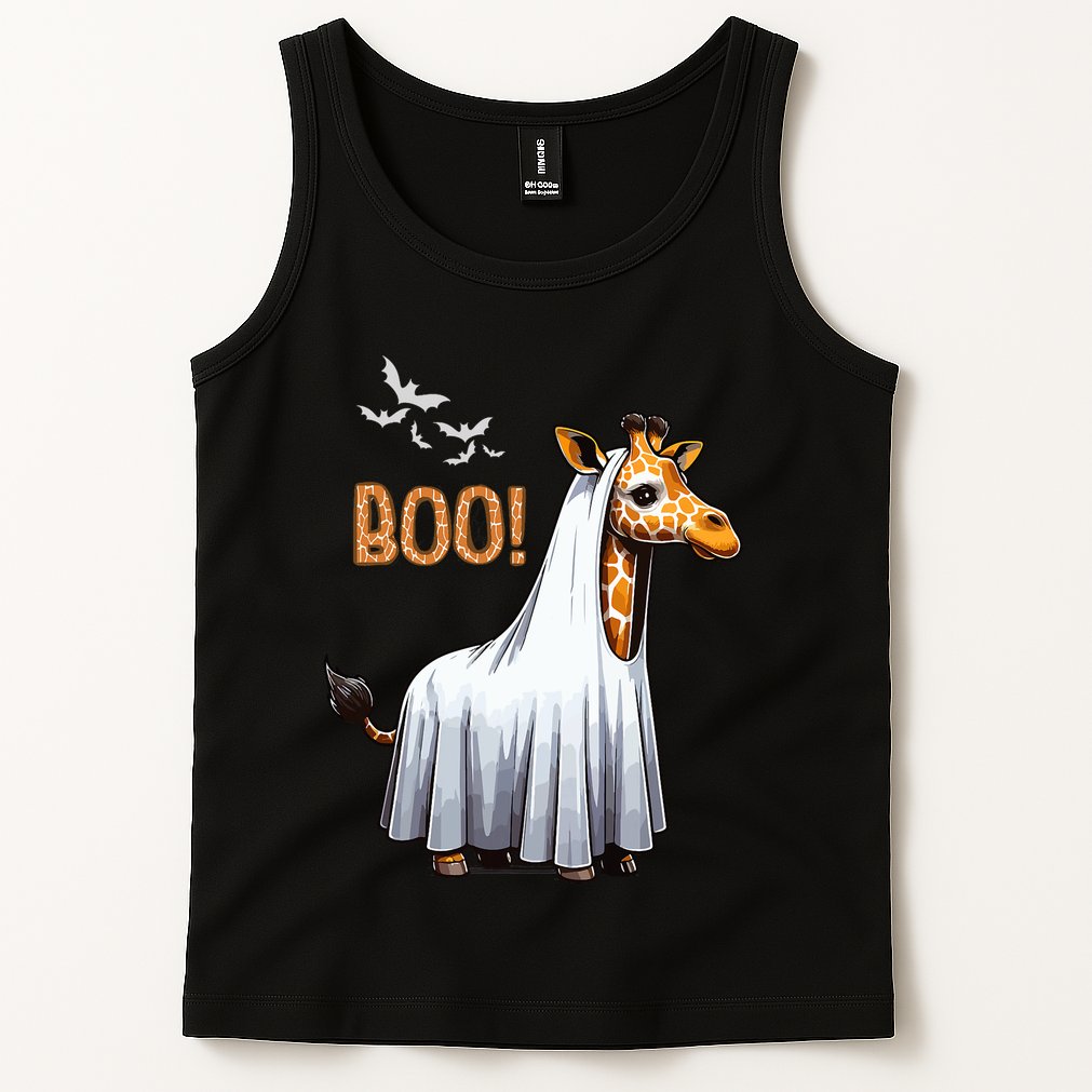 Cute Giraffe Boo Halloween Costume Zoo Lover Tank Top