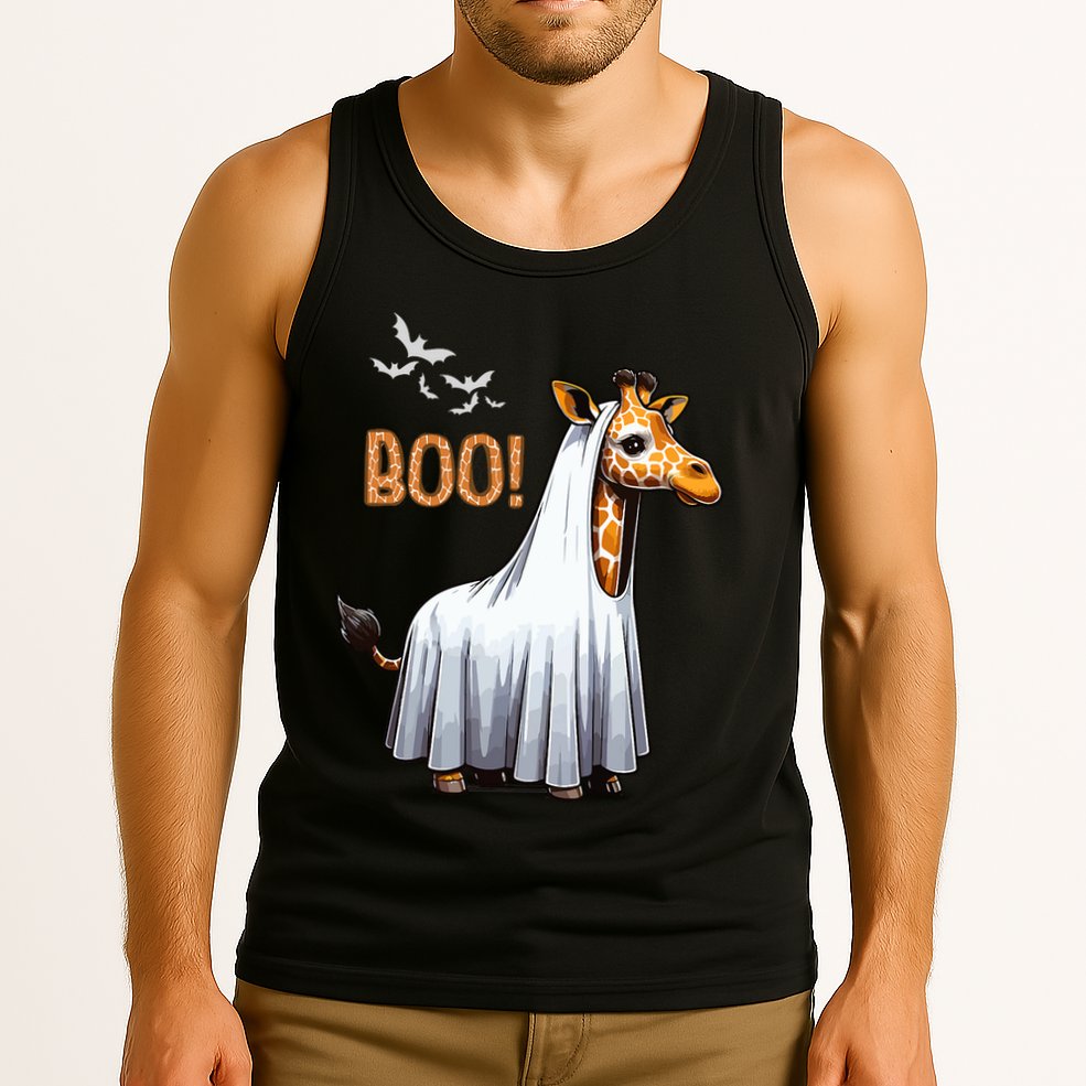 Cute Giraffe Boo Halloween Costume Zoo Lover Tank Top