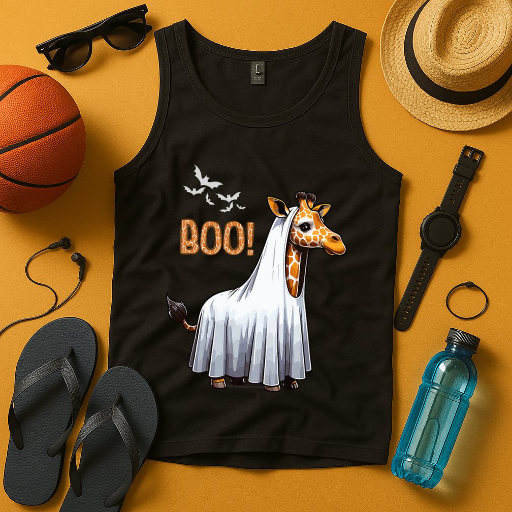 Cute Giraffe Boo Halloween Costume Zoo Lover Tank Top