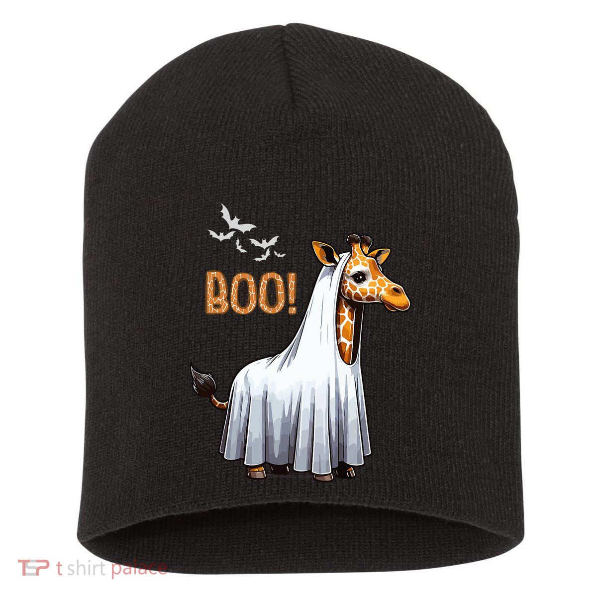 Cute Giraffe Boo Halloween Costume Zoo Lover Short Acrylic Beanie