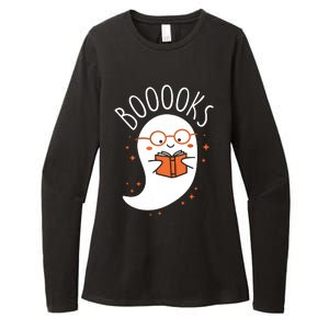 Cute Ghost Book Reading Halloween Teacher Top Long Sleeve Womens CVC Long Sleeve Shirt