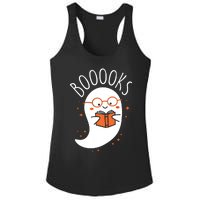 Cute Ghost Book Reading Halloween Teacher Top Long Sleeve Ladies PosiCharge Competitor Racerback Tank