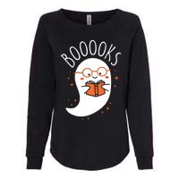 Cute Ghost Book Reading Halloween Teacher Top Long Sleeve Womens California Wash Sweatshirt