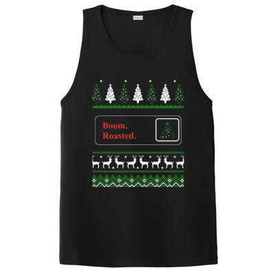 Cute Gift Boom Roasted Funny Office Party Ugly Christmas PosiCharge Competitor Tank