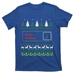 Cute Gift Boom Roasted Funny Office Party Ugly Christmas T-Shirt