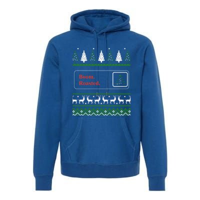 Cute Gift Boom Roasted Funny Office Party Ugly Christmas Premium Hoodie