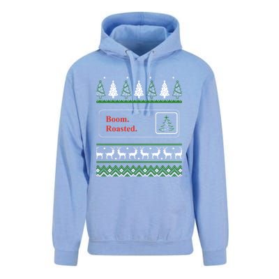 Cute Gift Boom Roasted Funny Office Party Ugly Christmas Unisex Surf Hoodie