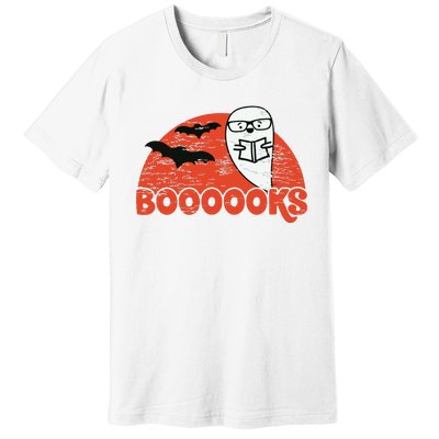 Cute Ghost Boooooks School Librarian Or Teacher Halloween Premium T-Shirt