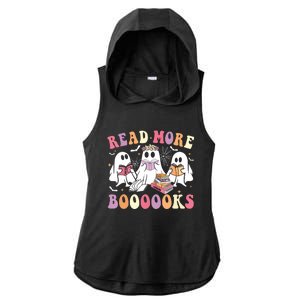 Cute Ghost Book Read More Books Funny Teachers Halloween Ladies PosiCharge Tri-Blend Wicking Draft Hoodie Tank