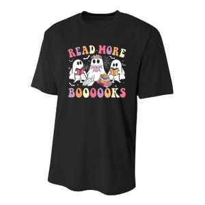 Cute Ghost Book Read More Books Funny Teachers Halloween Youth Performance Sprint T-Shirt